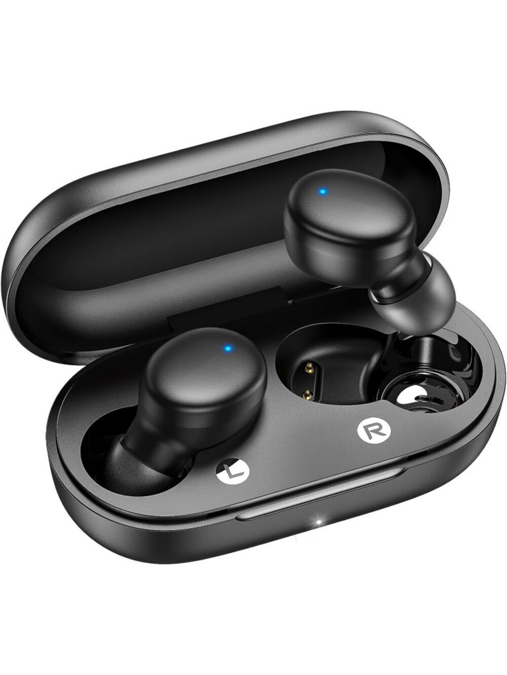 Wireless Black Earbuds Bluetooth 5.3 Deep Bass Sound Built in Mics Clear Calls